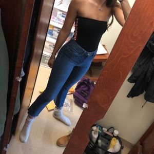 Out from Under - UO BlackBodysuit w RedStripe - XS